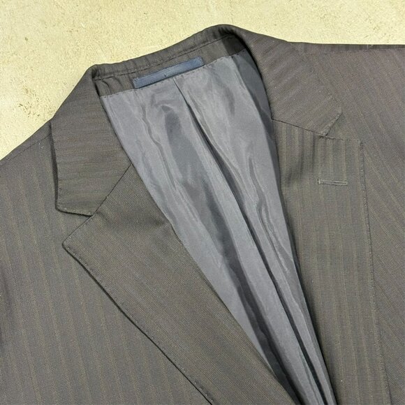 Ermenegildo Zenga Suit "Z Zegna" City Fit Striped Navy Blue 2pc Wool 44L 38x32 - Picture 5 of 12